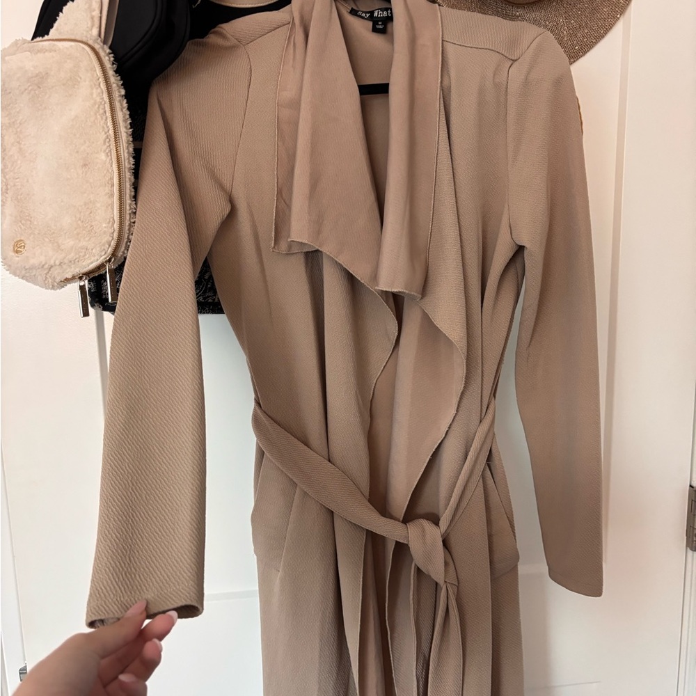 Say What? Beige Cardigan